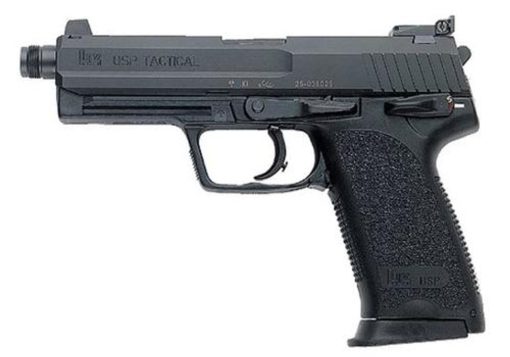 Buy HK USP Tactical, V1, DA/SA, Full Size, 45ACP, 5.09" Threaded Barrel, Polymer Frame, Black, 3 Dot Sights, Safety/Decocker, 12Rd, 2 Magazines