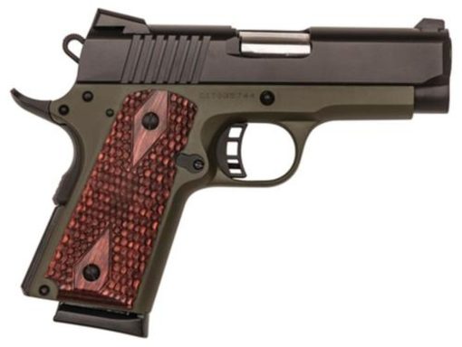 Buy Citadel M-1911 Compact 9mm 3.5" Bushingless Barrel Olive Drab Green Cerakote, Wood Grips 7rd Mag