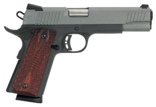 Buy Citadel 1911 A1 Madagascar, 45 ACP, 5" Barrel, 8rd, Redwood Grips, Laser Etched Gray Slide, Black Flame