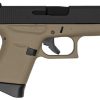 Buy Glock G43, 9mm, 3.41", 6rd, Flat Dark Earth Frame, Black Slide