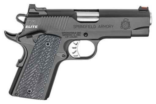 Buy Springfield 1911 Range Officer Elite Compact Single 45 ACP 4", Black G10 Grip, Black, 6rd