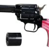 Buy Heritage Rough Rider, Single Action, 22 LR/22 WMR, 3.5" Barrel, Alloy Frame, Black, Pink Pearl Bird's Head Grip, 6Rd