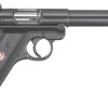 Buy Ruger Mark IV Pistol, 22LR, 5.5", Black Synthetic, Blued, 10rd, Adjustable Sights