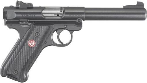 Buy Ruger Mark IV Pistol, 22LR, 5.5", Black Synthetic, Blued, 10rd, Adjustable Sights