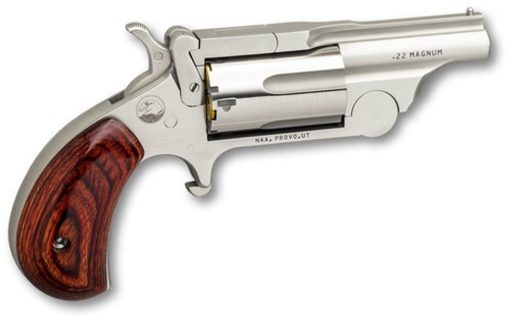 Buy North American Arms Mini Revolver, Ranger II, Revolver, 22 LR, 1.625", Steel, Stainless, Rosewood, 5Rd, Fixed Sights