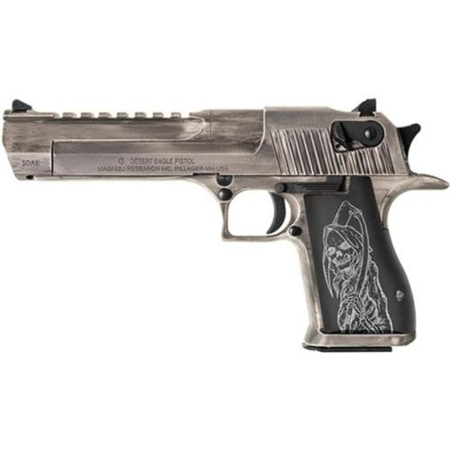 Buy Magnum Research Desert Eagle 44 Mag Grim Reaper Tungsten Cerakote Finish, Reaper Grips, 8 Rd Mag