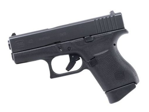 Buy Glock, 43, Semi-automatic Pistol, Double Action Only, Compact, 9mm, 3.25" Barrel, Polymer Frame, Matte Finish, 6Rd, Fired Case, Fixed Sights