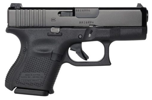 Buy Glock, 26 Gen5, Striker Fired, Sub Compact, 9mm, 3.43" Marksman Barrel, Polymer Frame, Matte Finish, Glock Night Sights, 10Rd, 3 Magazines, Ambidextrous Slide Stop Lever, nDLC Finished Slide and Barrel, No Finger Grooves