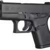 Buy Glock, 43, Semi-automatic, Striker Fired, Sub Compact, 9mm, 3.41" Barrel, Polymer Frame, Matte Finish, Fixed Sights, 6Rd, 2 Magazines