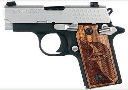 Buy Sig P238 380 ACP 2.7In SAS 2-Tone SAO Siglite Walnut Grip (1) 6RD Steel MAG Dehorned SRT