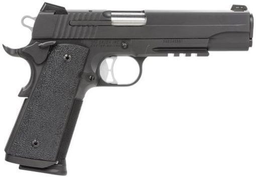 Buy Sig 1911 45 ACP, 5" Barrel, TAC OPS Black SAO Siglite Ergo XT Grip (4) 8RD Steel MAG Rail