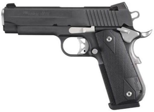 Buy Sig 1911 45 ACP 4.2In Nightmare Black SAO Siglite Black G10 Grip (2) 8RD Steel MAG Fastback