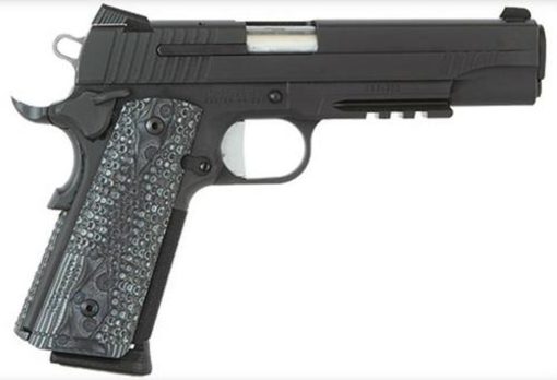 Buy Sig 1911 45 ACP, 5" Barrel, Extreme Black SAO Siglite Black/Gray G10 Grip (2) 8RD Steel MAG Rail