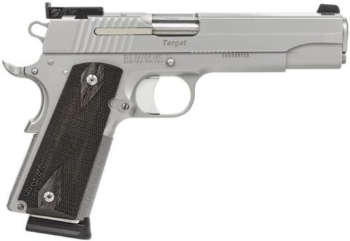 Buy Sig 1911 45 ACP, 5" Barrel, Target Stainless Finish SAO Adjustable Sights Blackwood Grip (2) 8RD Steel MAG CA Compliant