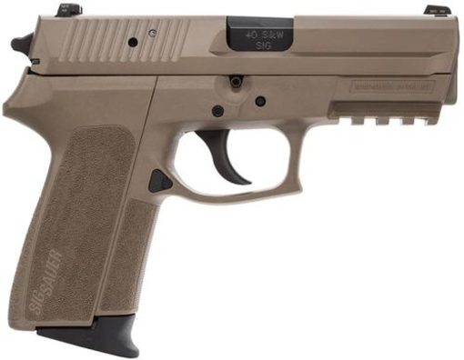 Buy Sig Sp2022 40 S&W 3.9In Flat Dark Earth Da/Sa Siglite Flat Dark Earth Polymer Grip (2) 12Rd Steel MAG Rail