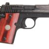 Buy Sig P938 9MM 3IN Engraved Nitron Engraved Slide SAO Siglite Rosewood Medallion Grip (1) 6RD Steel MAG Ambi Safety