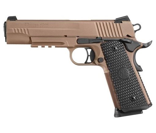 Buy Sig Emperor Scorpion 1911, 10mm, 5", Flat Dark Earth, Siglite Night Sights, Black G10 Grips