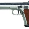 Buy CZ 75 Tactical Sport SAO 40 S&W 5.4" Barrel, Wood Grip SS Frame Black Slide, 12rd