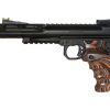 Buy Volquartsen Scorpion .22 LR, 6" Barrel, Target 22 Frame, Hi-Viz Front & Target Rear, Brown/Gray Grips, Black Stainless