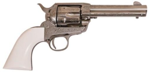 Buy Cimarron Firearms Frontier .45 Long Colt 4.75" Barrel Nickel Finish PW Laser Engraved Poly Ivory Grip