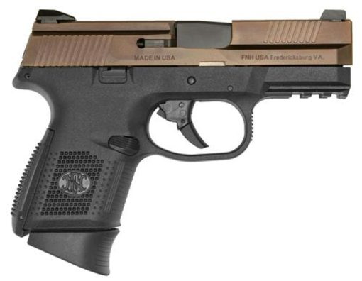 Buy FN FNS 9 Compact, 9mm, 3.6", 12/17rd Mags, Black Frame, Bronze Slide