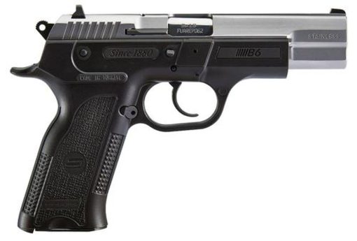 Buy SAR USA B6, 9mm, 4.5" Barrel, 17rd, Stainless Steel Slide, Black Polymer Frame