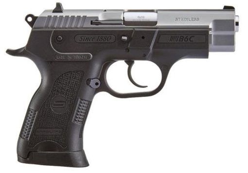 Buy SAR USA B6C Compact 9mm, 3.8", 13rd, 3-Dot Sights, Stainless Steel Slide, Black Polymer Frame