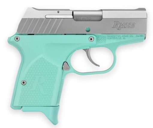 Buy Remington RM380 Micro 380 ACP 2.9" Barrel, Light Blue Polymer Grip, Aluminum Frame, SS Slide 6rd Mag