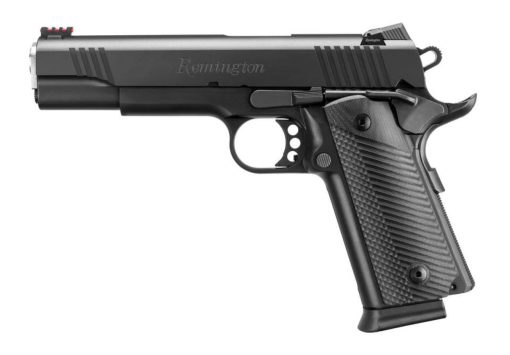 Buy Remington R1 Full Size, 45 ACP, 5", Steel Frame, Black, 15Rd, Fiber Optic Front/Adjustable Rear