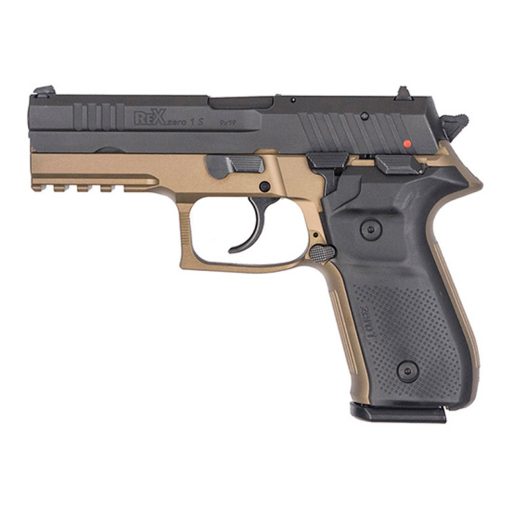 Buy FIME Rex Zero 1S 9mm, 4.3" Barrel, Flat Dark Earth, Rail, Fixed Sights, 2x10rd Mags