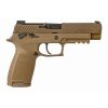 Buy Sig Sauer, P320 M17, Striker Fired, 9mm, 4.7" Barrel, Polymer Frame, Coyote Finish, DP Pro Plate, Manual Safety, 1-17Rd Magazine, 1-21Rd Magazines, Siglite Night Sights