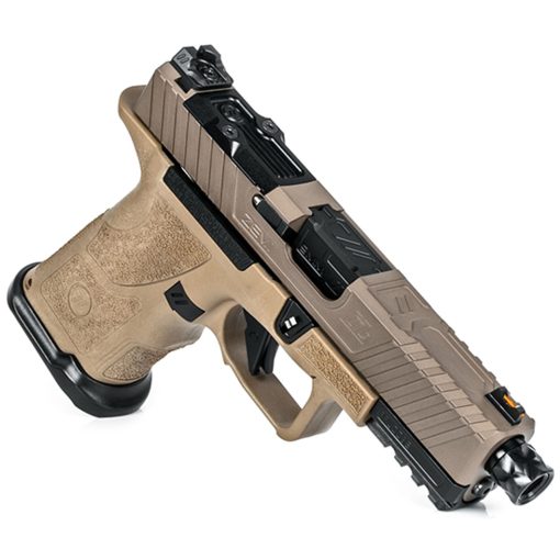 Buy ZEV OZ9 Compact 9mm Flat Dark Earth Black Polymer Grip 19rd Mag