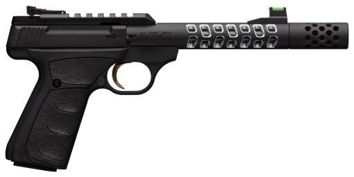 Buy Browning, Buck Mark Vision, Semi-automatic, 22 LR, 5.875" Barrel, Threaded 1/2-28, Includes Muzzle Brake, Black Color, Anodized Finish, URX Rubber Grip, Thumb Safety, Right Hand, Adjustable Rear & Fiber Optic Front Sights, 10Rd, 2 Magazines