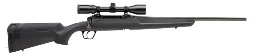 Buy Savage Axis XP Compact, 6.5 Creedmoor, 20", Black Color, Black Polymer Stock, Weaver 3-9x40 Scope, 4Rd, Detachable Box Magazine