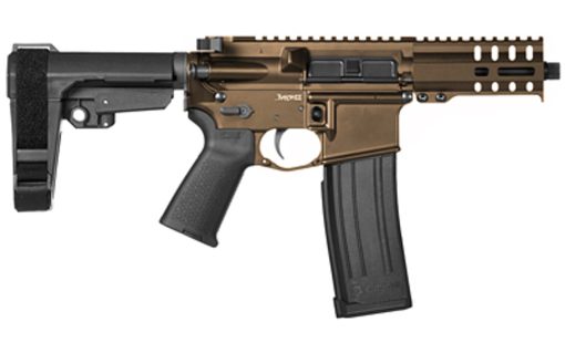 Buy CMMG Mk4 Banshee 300 5.7x28mm, 5" Barrel, Midnight Bronze, RipBrace, Threaded 1/2-28, M-LOK, 40rd CMMG Magazine