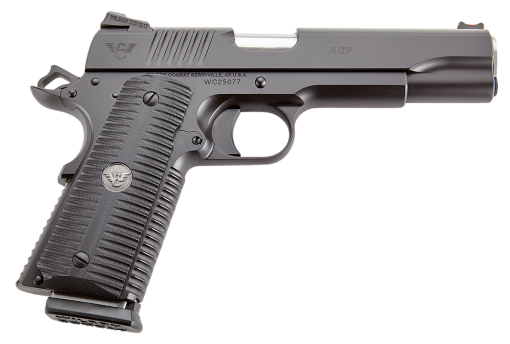 Buy Wilson Combat, ACP, Semi-automatic, 1911, Full Size, 45ACP, 5" Barrel, Black Armor Tuff Finish, Red Fiber Optic Sights, Manual Safety, 8Rd