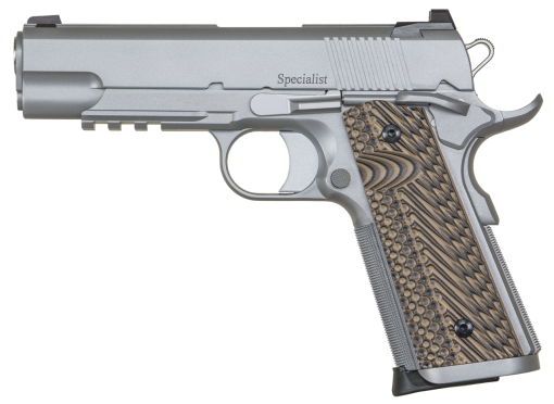 Buy Dan Wesson Specialist Commander 45 ACP 4.25", Stainless Steel Black/Brown G10 Grip, 8 rd