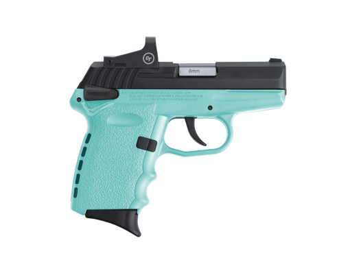 Buy SCCY Industries CPX-1 RD 9mm 3.10" 10+1 Black Nitride Stainless Steel Slide Robin Egg Blue Polymer Grip CTS-1500 Red Dot