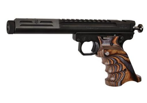 Buy Volquartsen Scorpion .22 LR, 6" Barrel, Target 22 Frame, Brown/Gray Grips, Black Stainless