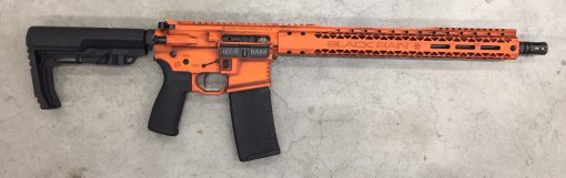 Buy Black Rain Outbreak AR-15 Billett Special Edition 5.56/223 16" Barrel, Orange Battleworn Cerakote, 15" Slim Rail 30rd Mag