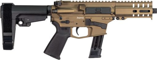 Buy CMMG Banshee 300 MK17 9mm 5" 21+1 Burnt Bronze Cerakote Receiver CMMG 6 Position RipBrace Stock