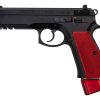 Buy CZ 75 SP-01 9mm, 4.6" Barrel, Black / Red Henning Aluminum Grip/Mag Cap, 22rd