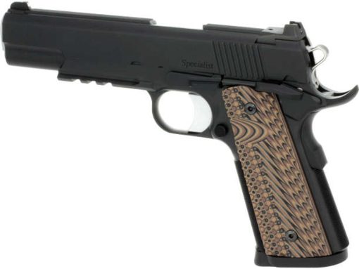 Buy Dan Wesson Specialist 10mm, 5" Barrel, Black Stainless, Brown G10, 8rd