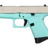 Buy Glock G43 9mm, 3.41" Barrel, 6rd, Aluminum Cerakoted Slide, Robins Egg Blue Frame