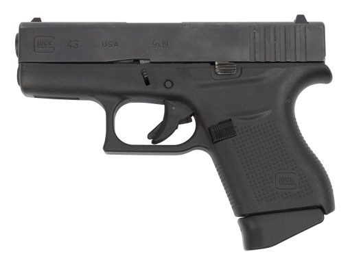 Buy Glock 43 USA Used 9mm, 3.39" Barrel, Contrst Sights, Black, 6rd