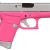 Buy Glock G43 9mm, 3.39" Barrel, Fixed Sights, Silver/Pink Satin, 6rd