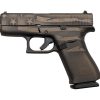 Buy Glock 43X AUS 9mm, 3.41" Barrel, Brown Battleworn Flag, Fixed Sights, 10rd