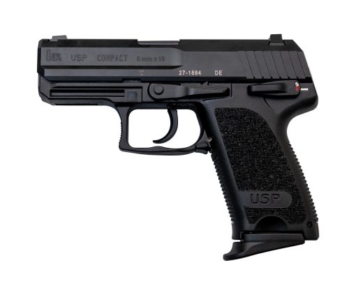 Buy HK USP Compact 9mm, 3.58" Barrel, V1 SA/DA, Decocker, Fixed Sights, Black, 2x 13rd