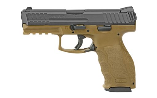 Buy HK VP9 9mm, 4" Barrel, 3-Dot Contrast Sights, Black/FDE, 17rd