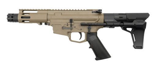 Buy MCM DS9-S 9mm, 5" Barrel, MP5 Mag, FDE Cerakote, Strike Ind. PDW Brace